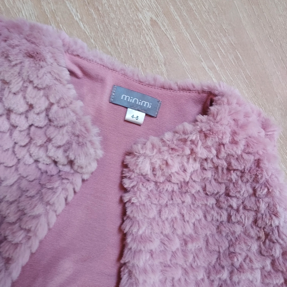 Cozy Pink Faux Fur Kids Jacket - Picture 3 of 3